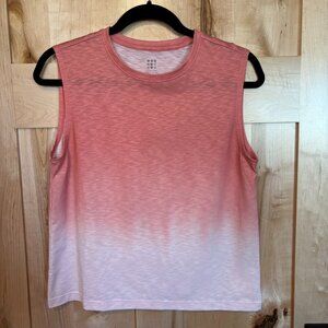 Title Nine Ravine Muscle Tank Top S Small Dip Dye Coral Ombré